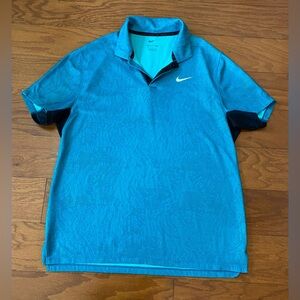 Tiger Woods Collection Nike Dri-Fit ADV Golf Polo Mens Large L Camo Jacquard